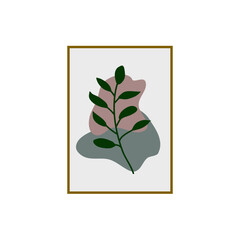 Abstract Plant Wall Decoration Vector Illustration