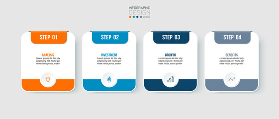 Infographic template business concept with step.
- 758042176