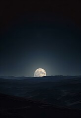 dark, simple, space, moon. Generative AI.	
