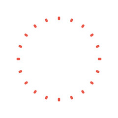 シンプルでかわいい丸いキラキラの装飾フレーム - ピカッと光るイメージのデザイン素材