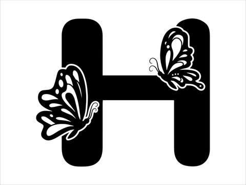 Butterfly Alphabet Letter A Illustration