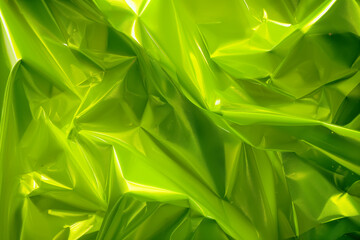 neon green wrinkled wrapping paper bacgkround