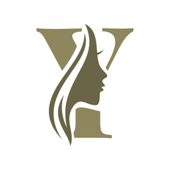 Letter Y Beauty Face Logo