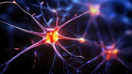 Neurons firing in the brain