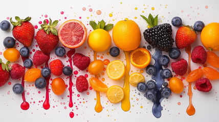 colored fruits and vegetables
