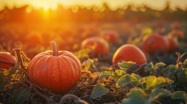 Growing pumpkin harvest and producing vegetables cultivation. Concept of small eco green business organic farming gardening and healthy food
