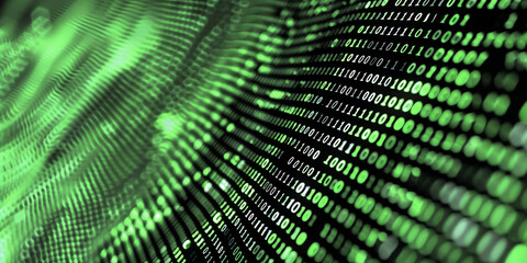 An abstract view of a computer matrix code.