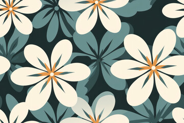 Obraz premium Geometric Flower Pattern, Artistic, symmetrical ,seamless repeating pattern.