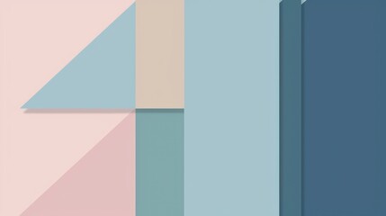 Abstract Background Featuring Pastel Geometric Shapes: Soft and Colorful Design