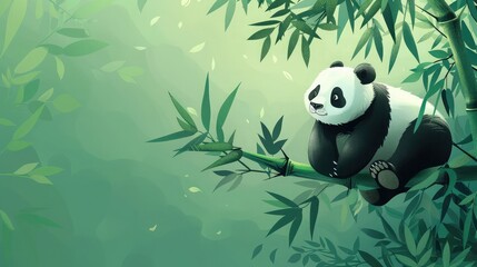 Greeting Card and Banner Design for Social Media or Educational Purposes of National Panda Day Background - obrazy, fototapety, plakaty