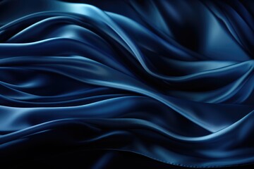 Fototapeta premium Dark blue abstract smooth with black vignette studio well used as a background, generative IA