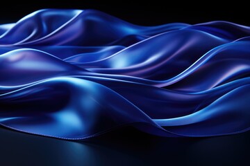 Dark blue abstract smooth with black vignette studio well used as a background