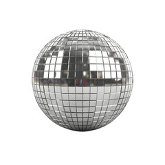 disco mirror ball isolated on transparent background Generative Ai
