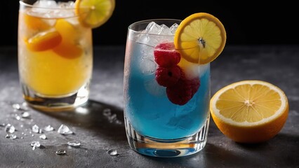 Classic Sour Cocktail at a beach bar.