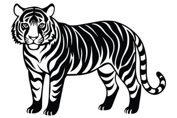 tiger vector silhouette illustrator design .eps