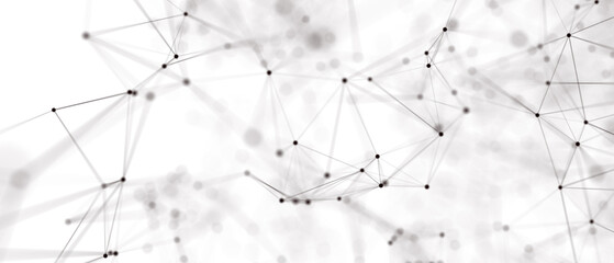 Abstract futuristic - technology with polygonal shapes on white background. Design digital technology concept.