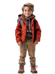 Smiling Young Boy in Winter Clothes Ready for Adventure