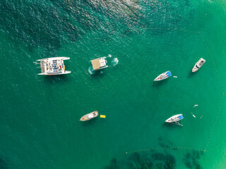 Boats Floating at Playa Santa Maria Beach Cabo San Lucas Baja California Sur Mexico Sunny Beaches Whales Yachts and Boats 
