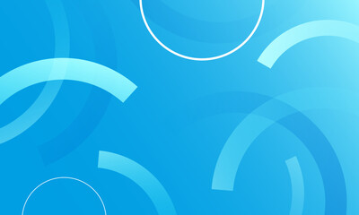 Abstract blue background with circles. Vector illustration