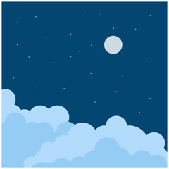Fototapeta premium Flat Sky Illustration