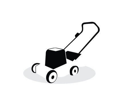 recommend clip art: Lawn Mower Silhouette Design Logo