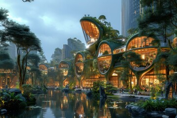 Obraz premium An eco-friendly shopping mall