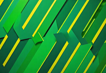Abstract green background made of geometric flat shapes, wallpaper for design, - obrazy, fototapety, plakaty