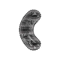 3D POSITIVE pattern helium balloon 