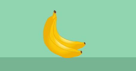 Image of banana icon on green black background