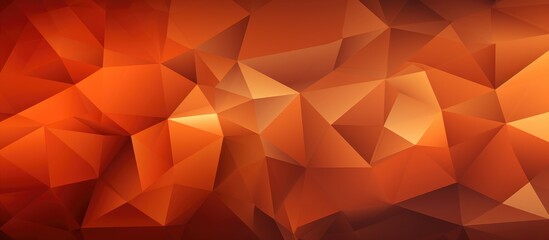 Polygonal Dark Orange Triangular Pattern in Origami Style for Business Design.