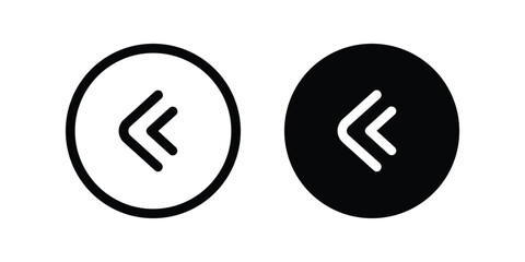 Left icon. flat illustration of vector icon