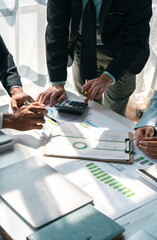 economic concepts Business and partner plan data analysis to determine the direction of the...