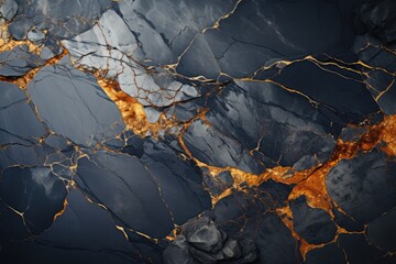 Natural black marble texture for luxurious skin paper wallpaper for design art, generative IA