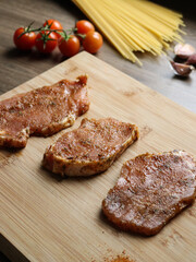 grilled steak with vegetables