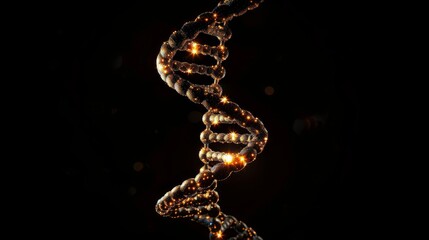 Obraz premium DNA helix on black background 