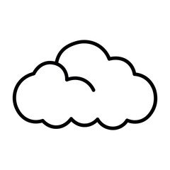 black vector cloud icon on white background