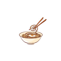 delicious noodles in a bowl