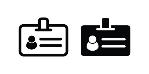 Id badge icon. Identification sign. flat illustration of vector icon