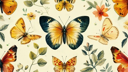 Butterflies as graphic designers, adding a touch of nature's beauty to branding