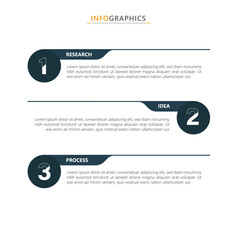 Presentation business infographic template with 3 steps