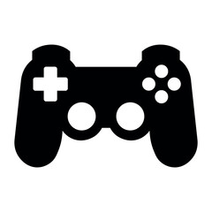 black vector console icon on white background