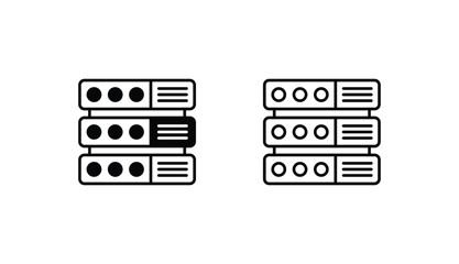 Database Security icon design with white background stock illustration