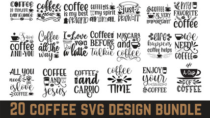 coffee svg design bundle