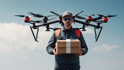 A drone delivering food, groceries, medicines and even a cup of coffee.