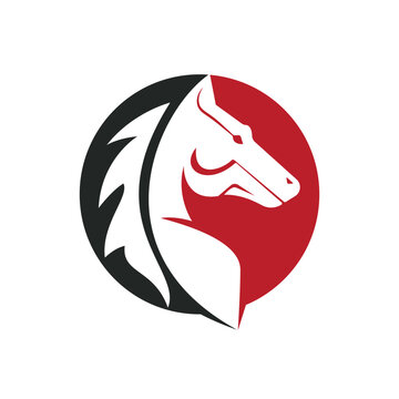 Horse elegance and clean vector logo design.	