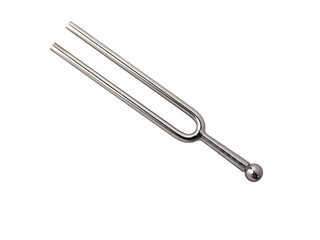 Music tuning fork isolated  (clipping path)