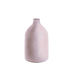 Watercolor illustration of a big interior ceramic empty vase matte finish pink-grey color.Simplicity style.For postcards,flyers,floral business design,interior compositions with flowers,dried flowers.