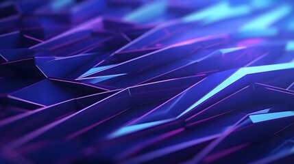 3d rendering of purple and blue abstract geometric background. Scene for advertising, technology,...