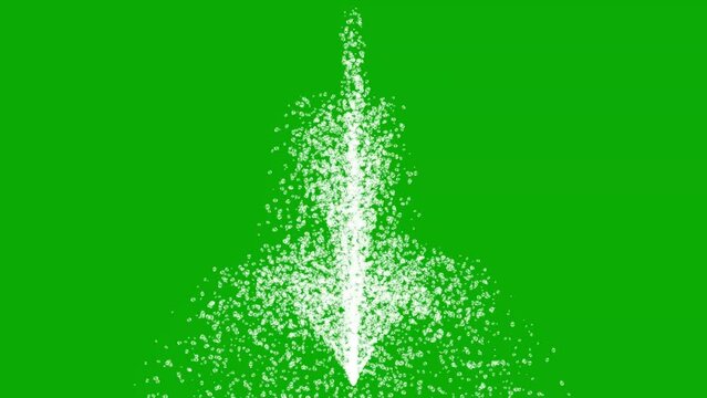 Beautiful water fountain motion graphics with green screen background