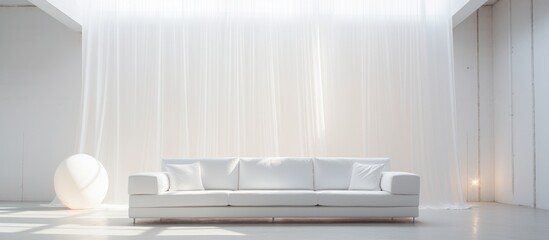 White couch in a well-lit space